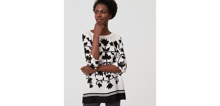 Loft Shadow Floral Blouse