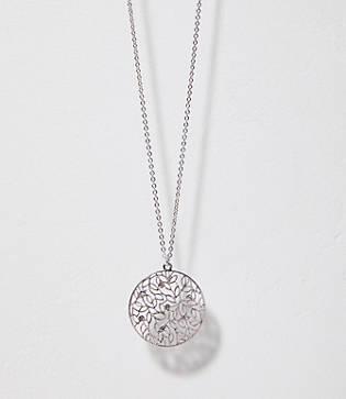 Loft Crystal Filigree Pendant Necklace
