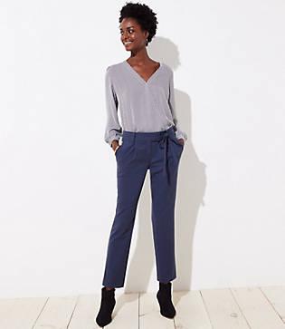 Loft Slim Tie Waist Pencil Pants In Marisa Fit