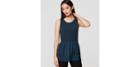 Loft Mixed Media Peplum Tank