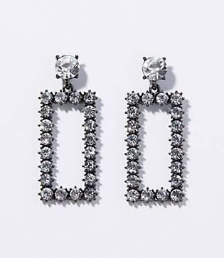 Loft Crystal Square Drop Earrings