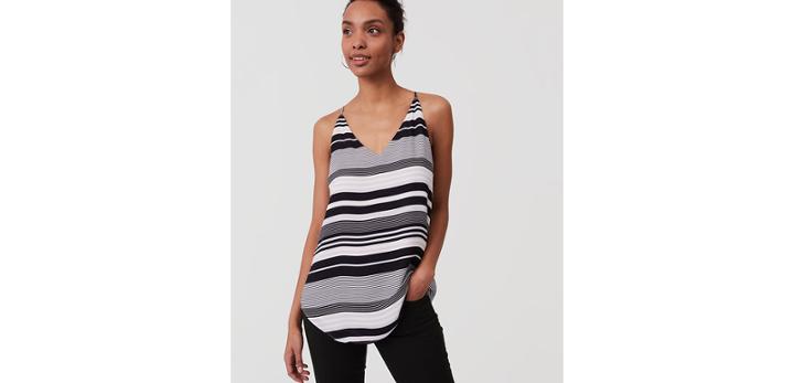 Loft Mixed Stripe Strappy Cami
