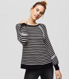Loft Striped Whipstitched Sweater