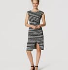 Loft Striped Wrap Dress