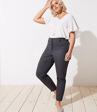 Loft Plus Skinny Pindot Pants