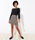 Loft Leopard Jacquard Pocket Skirt