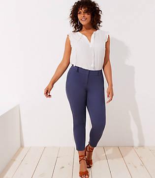 Loft Plus Skinny Zip Pocket Sateen Pants