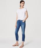 Loft Skinny Crop Jeans In Medium Stone Wash