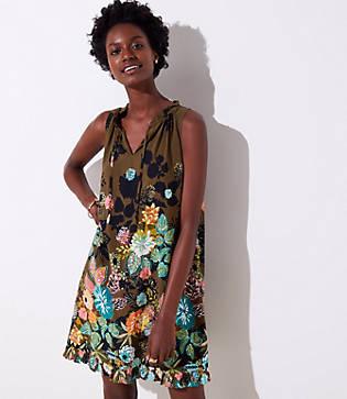 Loft Coral Springs Tie Waist Dress