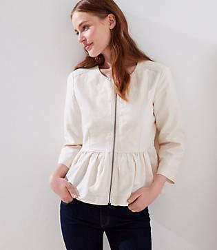 Loft Peplum Zip Jacket