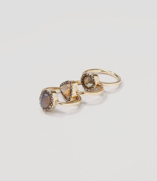 Loft Pave Stone Ring Set