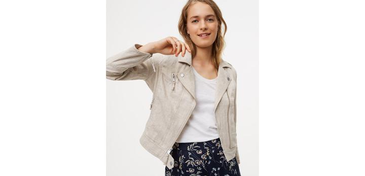 Loft Linen Cotton Motorcycle Jacket