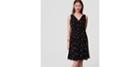 Loft Petaled Shoulder Tie V-neck Dress