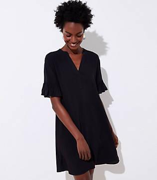 Loft Ruffle Cuff Tunic Dress