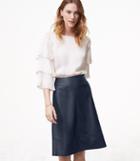 Loft Faux Leather Pocket Skirt