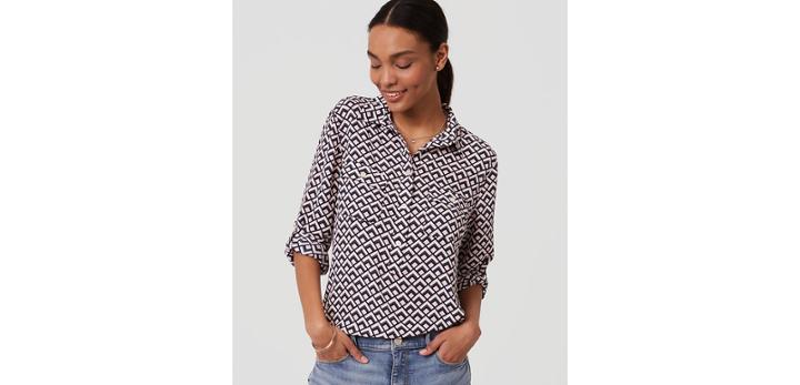 Loft Chevron Utility Blouse