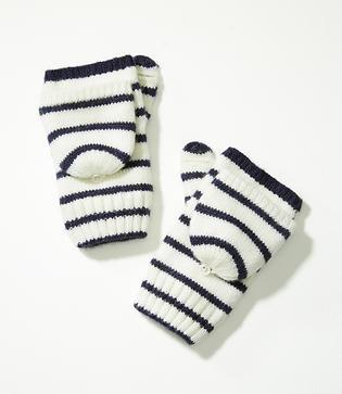 Loft Striped Flip Mittens
