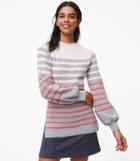 Loft Striped Blouson Sweater