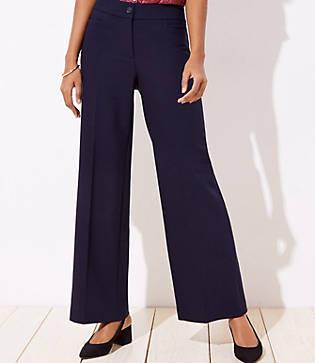 Loft High Waist Wide Leg Trousers In Julie Fit