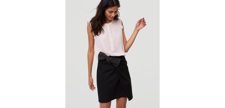 Loft Bow Shift Skirt