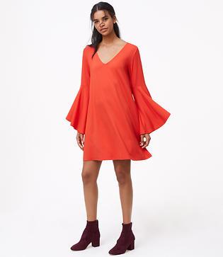Loft Bell Sleeve Swing Dress