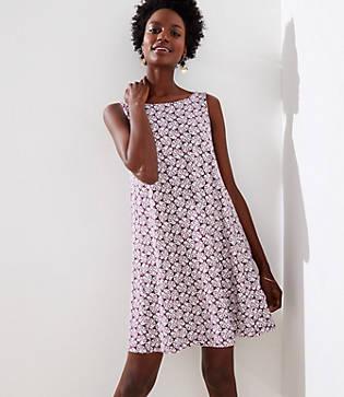 Loft Palm Sleeveless Swing Dress