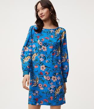 Loft Tiger Floral Shift Dress