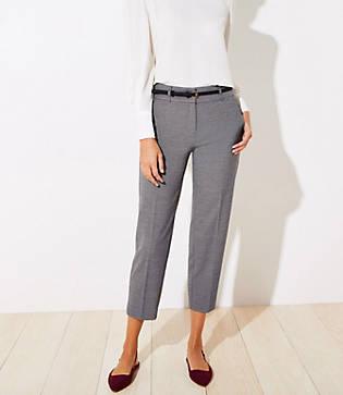 Loft Belted High Waist Tapered Slim Pants