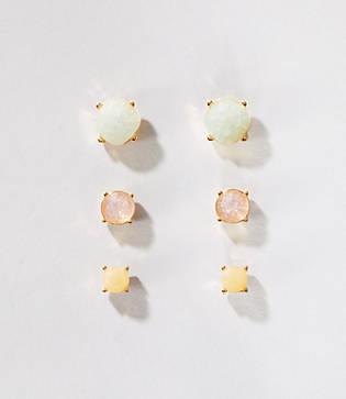 Loft Pastel Stone Stud Earrings