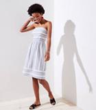 Loft Mixed Stripe Strapless Dress