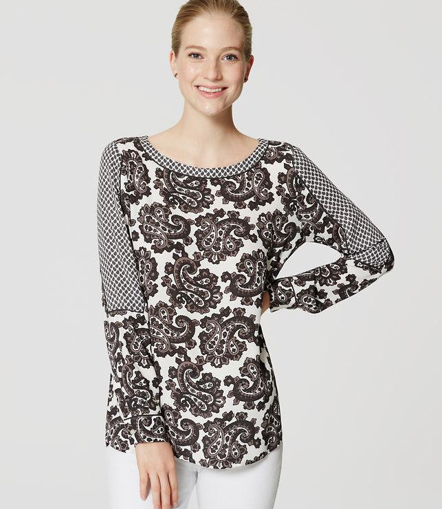 Loft Mixed Paisley Blouse