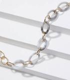 Loft Marbleized Chainlink Pendant Necklace