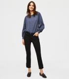 Loft Modern Lace Up Skinny Crop Jeans In Black