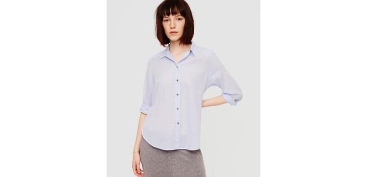 Loft Lou & Grey Dotstripe Button Down Shirt
