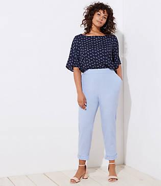 Loft Plus Slim Ruffle Pants