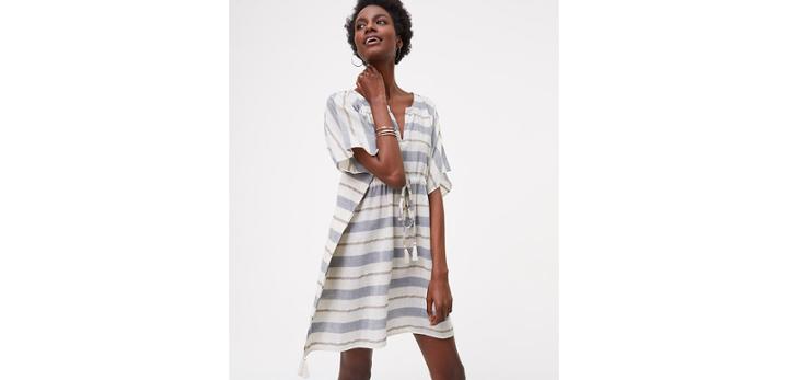 Loft X Village Ways Striped Caftan