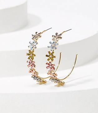 Loft Flower Hoop Earrings