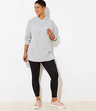 Loft Plus Leopard Print Ponte Leggings