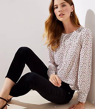 Loft Meadow Cutout Back Blouse