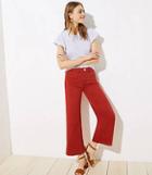 Loft Wide Leg Crop Jeans In Red