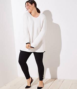 Loft Plus Tipped Swingy Sweater