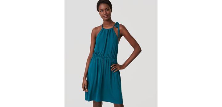 Loft Beach Back Cutout Halter Dress