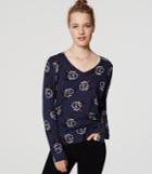 Loft Shadow Floral Refined Sweater