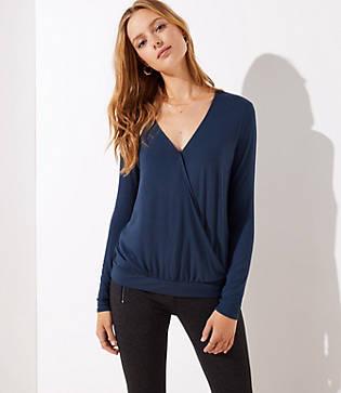 Loft Wrap Long Sleeve Tee