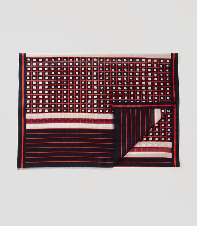 Loft Square Stripe Scarf