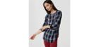 Loft Plaid Bib Shirt