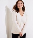 Loft Plus Drop Shoulder V-neck Sweater