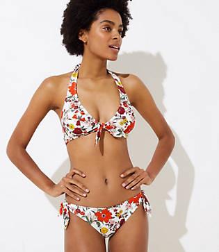 Loft Beach Floral Halter Bikini Top