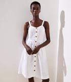 Loft Button Down Flare Dress