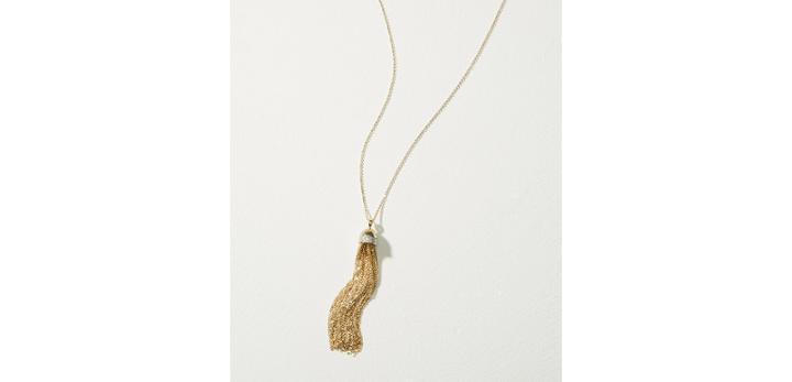 Loft Sparkle Chain Tassel Necklace